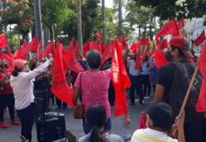 Se manifiestan Antorchistas en San Andrés Tuxtla y otros municipios de Veracruz