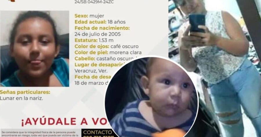 Desaparece jovencita con su bebé en brazos en Medellín de Bravo